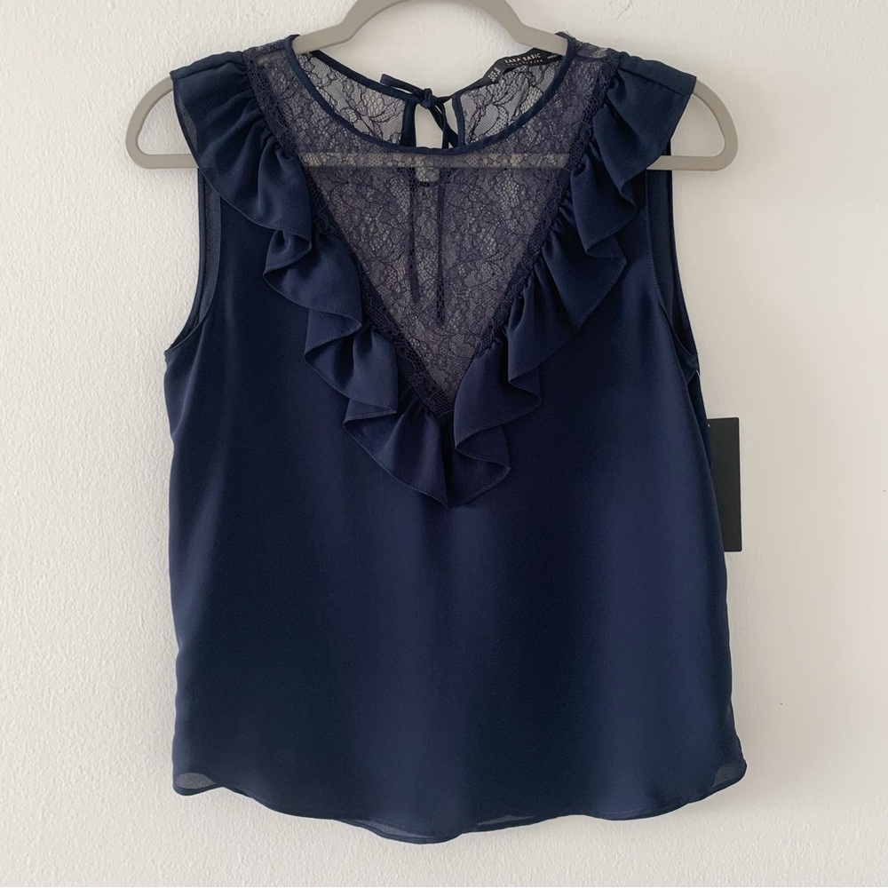 ZARA Lace Ruffle Top
